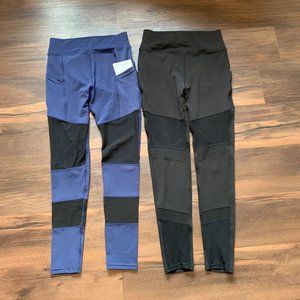 TWO PAIRS Pop Fit Leggings Black and Navy